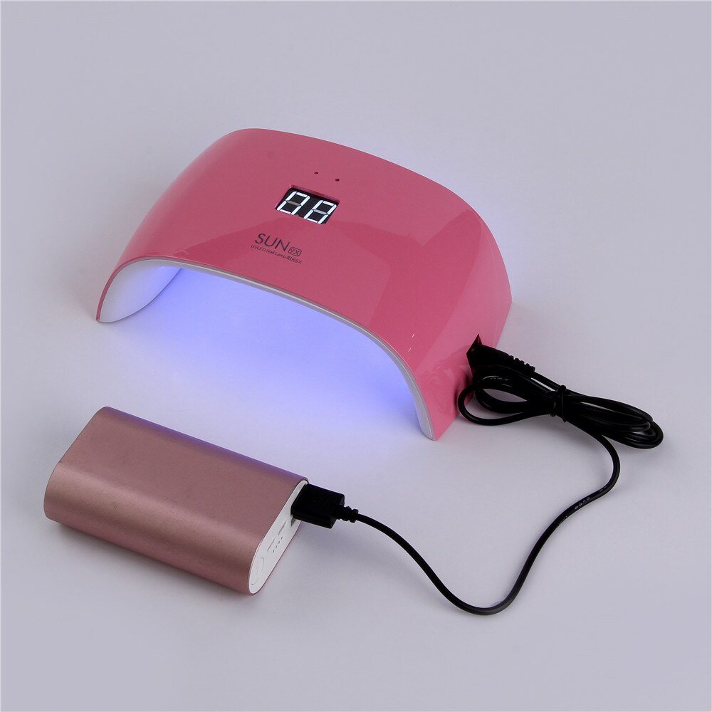 Wit SUN9X 18W Led Uv Lamp Professionele Gel Nail Droger Usb Nail Lamp 9 Uv Led Licht Curing Uv gel Nagellak Nail Art Gereedschap