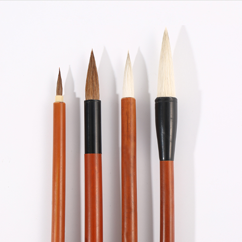 4pcs/Set Chinese Painting Brushes Wolf Hair/Sheep Hair Artist Drawing Brush Calligraphy Pen for Watercolor Painting
