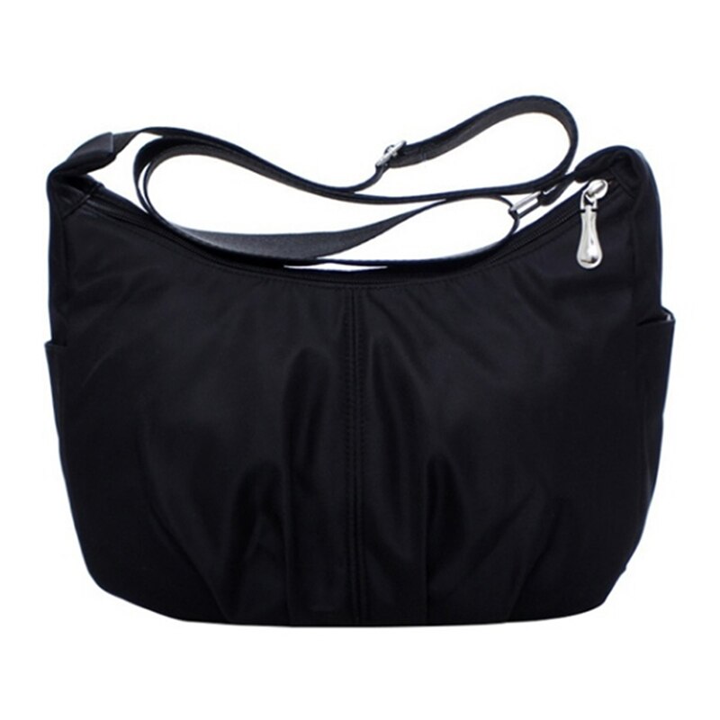 Waterdichte Nylon Hobo Messenger Bags Vrouwen Crossbody Schoudertassen Dames Handtassen Vrouwen: black