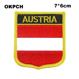 Vlag Patch Jas Denim Kleding Patches Borduren Ijzer Op Land Vlag Badge Rugzak Vlag Badges: PT0019-S