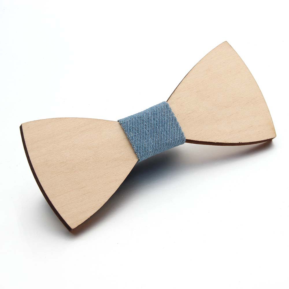 Men's Solid Wood Bow Tie For Man Popular Wood Casual BowTie Handmade Skinny Wedding Casual Tie Wooden Butterfly