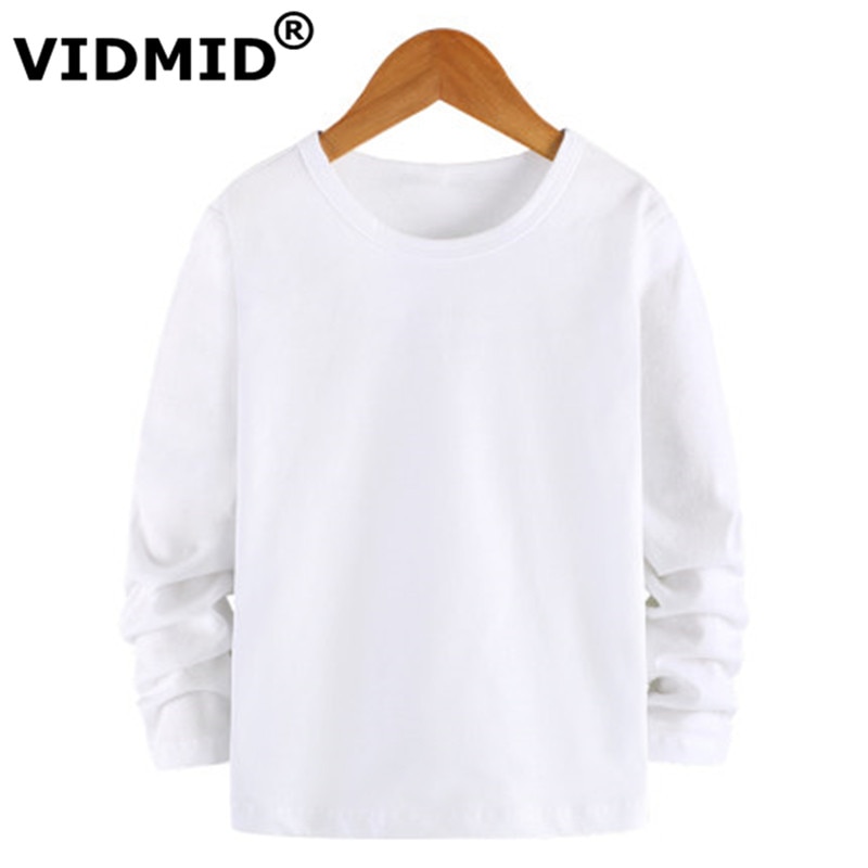 Vidmid bebê meninos meninas crianças algodão camiseta casual primavera branco roupas para crianças meninos meninas topos crianças camisetas 7116 02