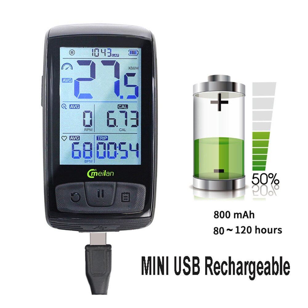 Meilan Draadloze Fiets Computer Met Borst Hartslagmeter Snelheid Sensor Bike Snelheidsmeter Bluetooth 4.0 ANT Fietsen Computer