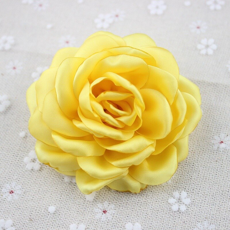 Brændte Satin Rose Blomster - Bryllupspynt DIY - 3 stk
