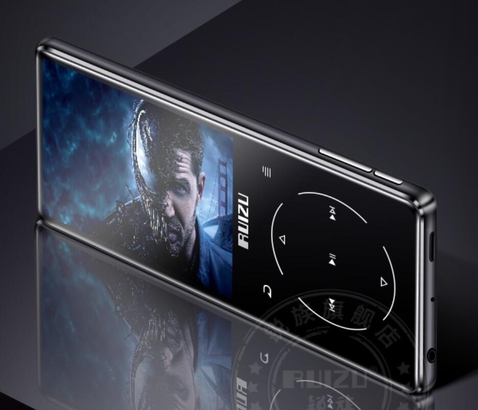 Original Ruizu D16 8G Metal Bluetooth MP3 player Bulit-in Speaker with FM radio voice recorder ebook Portable Video music player: blk / 16GB