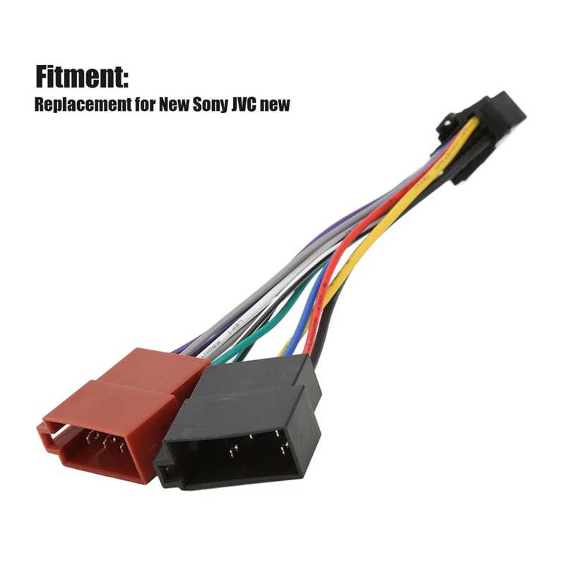 Radio ISO Harness Connector Good Performance ABS ISO Radio Harness Adapter for Stereo Replacement for Sony JVC