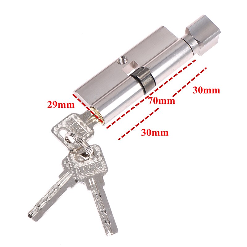 Lock Biased 70mm 3 Keys Anti-Theft Entrance Brass Door Lock Home Security Interior Bedroom Lock Cylinder Door Cylinder