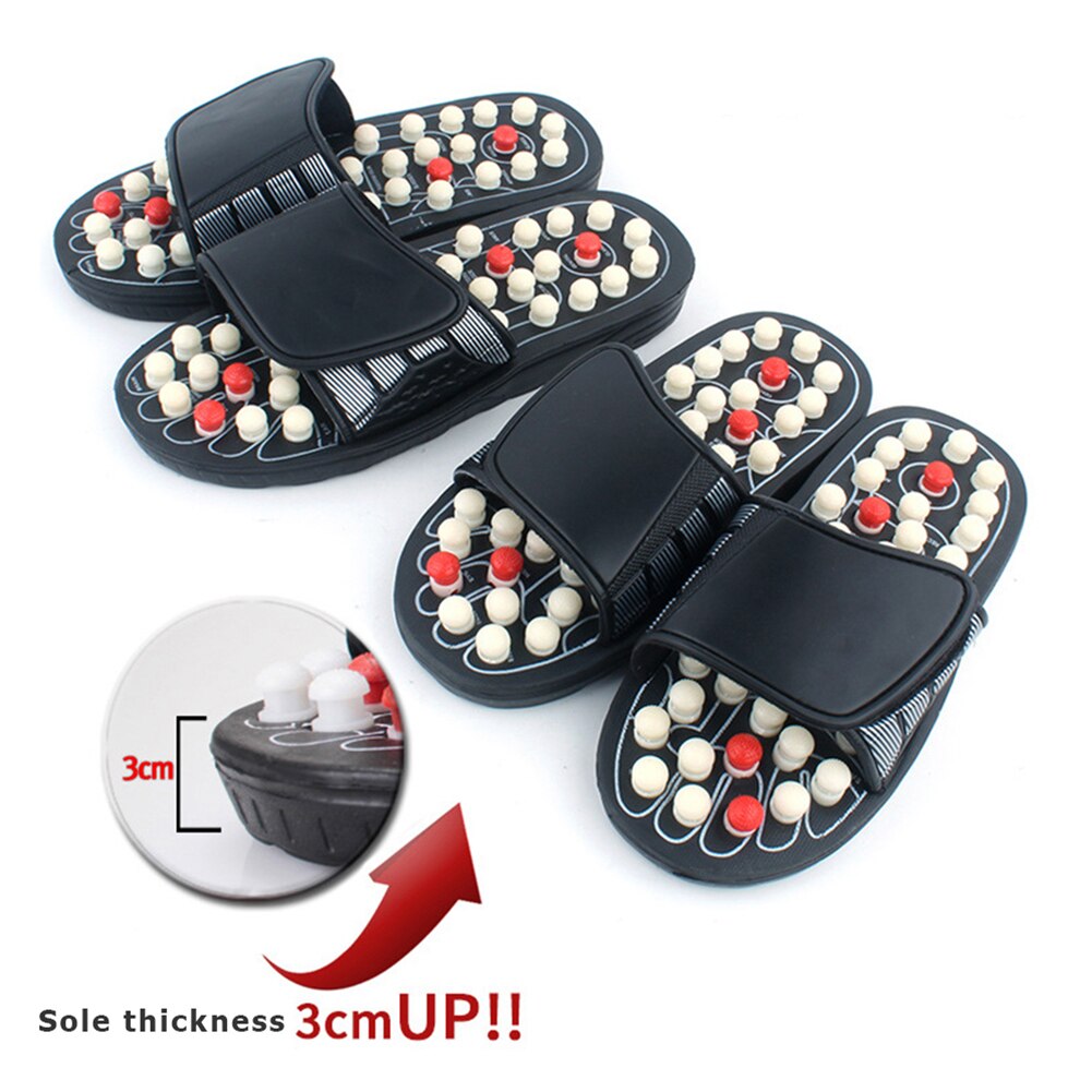 Acupunt Massage Slippers Sandalen Voor Voeten Chinese Acupressuur Therapie Medische Roterende Voet Massager Gezondheid Schoenen