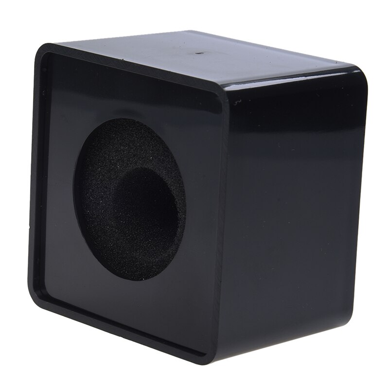 1pc zwarte abs microfoon mini telefoon interview vierkant vierkant logo vlag station