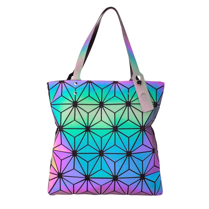Bolso de hombro estilo japonés bolso de mujer geométrico Irregular luminoso correa de hombro ajustable Bolsos De Mujer bolsos plegables: Sakura
