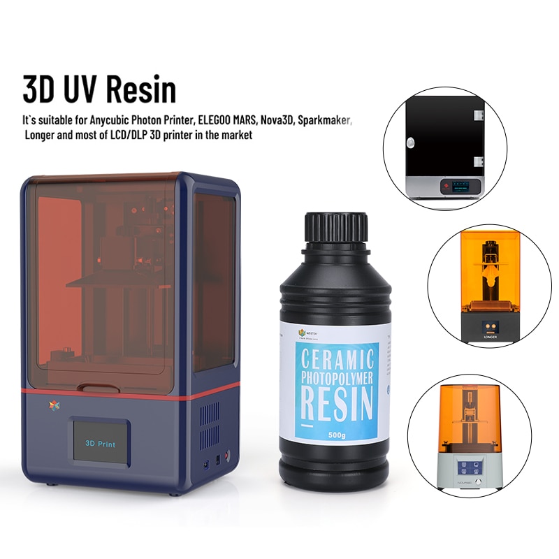 WEISTEK 3D Printing Ceramic Resin 405nm UV Resin for 3d Printer LCD Printer Resin Liquid Printing Material 500ml/bottle