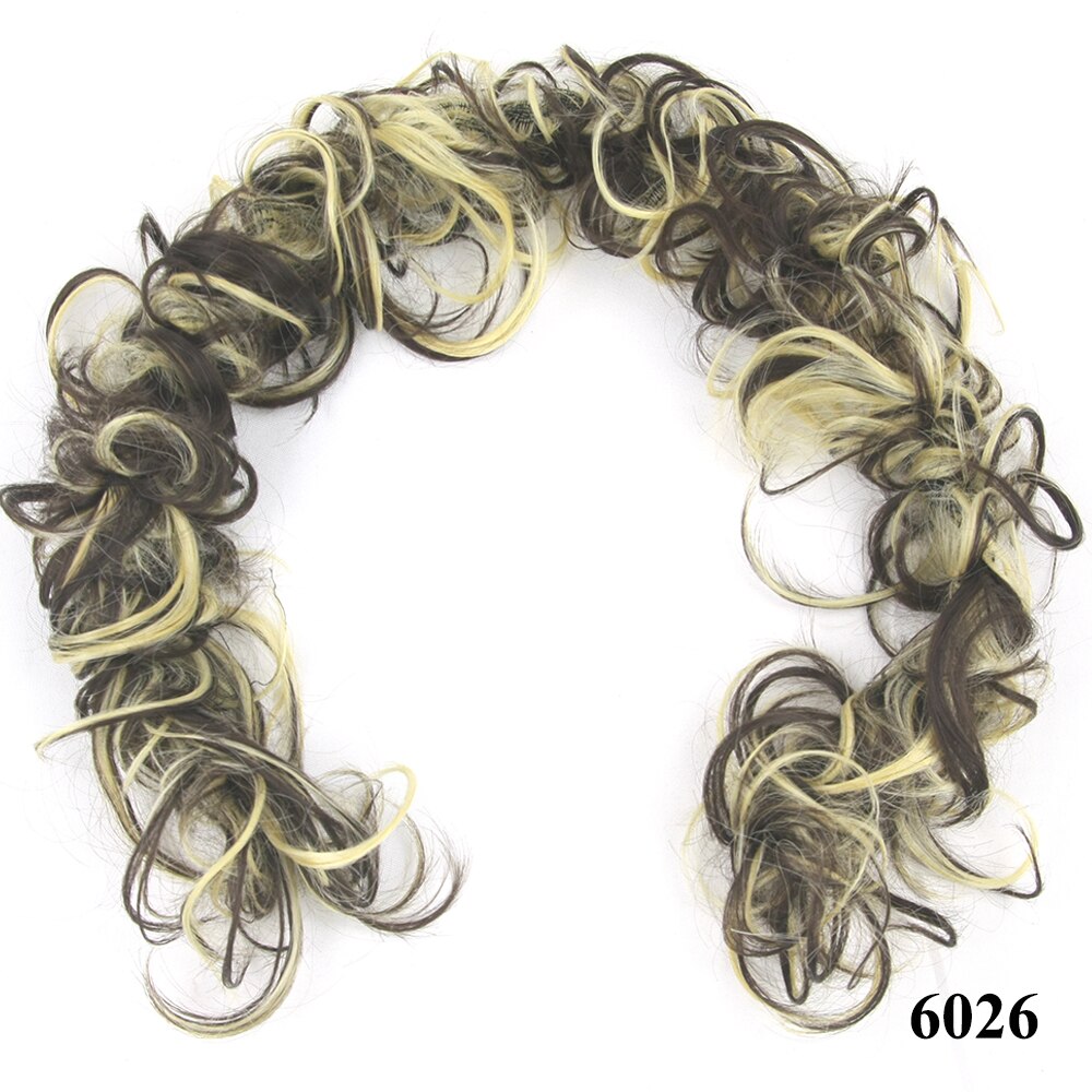 Soowee 5 kpl/erä synteettinen hiusnuttura kiharat hiukset pääpanta hiustarvikkeet chignon donitsi roller hiuspanta elastinen scrunchie updo: 6026