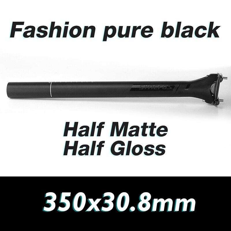 SYNCROS – tige de selle de vélo en Fiber de carbone mat, 27.2/30.8/31.6mm * 350/400mm, coussin de siège de vtt: Setpost 30.8x350mm