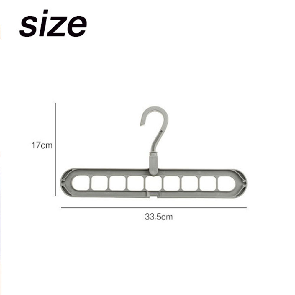 JJYY 9-Loch platzsparender Kleiderbügel, 360 drehbarer magischer Kleiderbügel, multifunktionaler, zusammenklappbarer magischer Kleiderbügel, Kleiderschrank, zum Trocknen von Kleidung und Kleidung