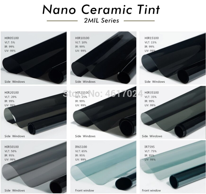 50cmX300cm Solar Bescherming Glasfolie Warmte Controle Residentiële IR100 % Nano Keramische Film