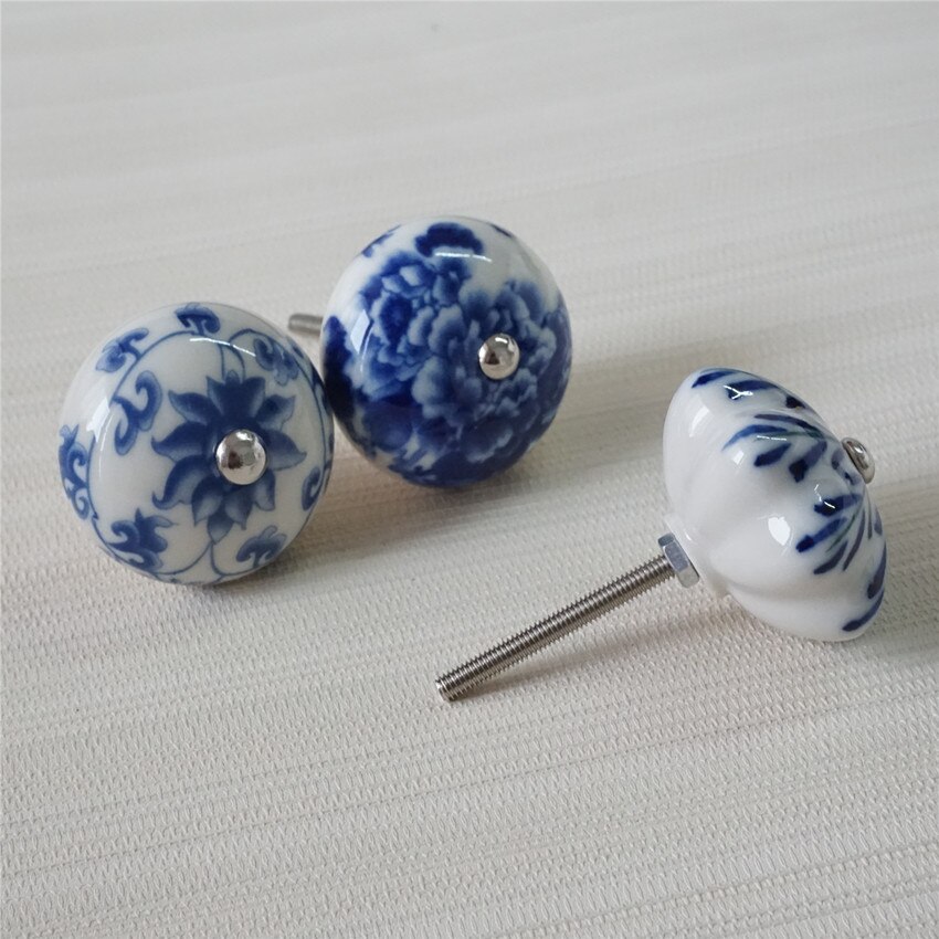 Ceramic Dresser Pulls Knob Flower Drawer Knob Kitchen Cabinet Pulls Cupboard Knobs Handles Door Handle Knob Furniture Hardware