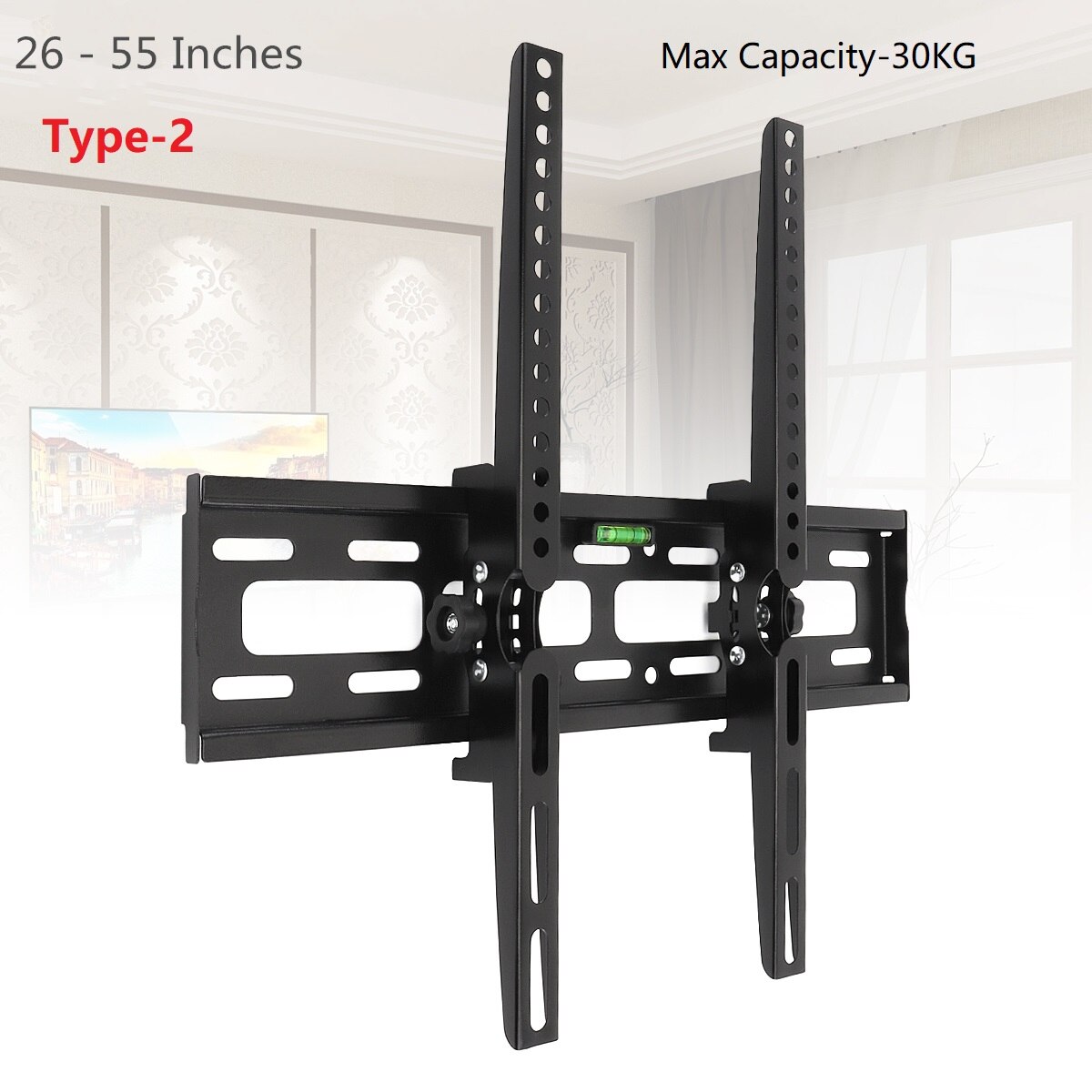 Universal 25KG/35KG/50KG TV Wall Mount Bracket Fixed Flat Panel TV Frame for 12 - 37 / 26 - 60 Inch LCD LED Monitor Flat Panel: Type-2