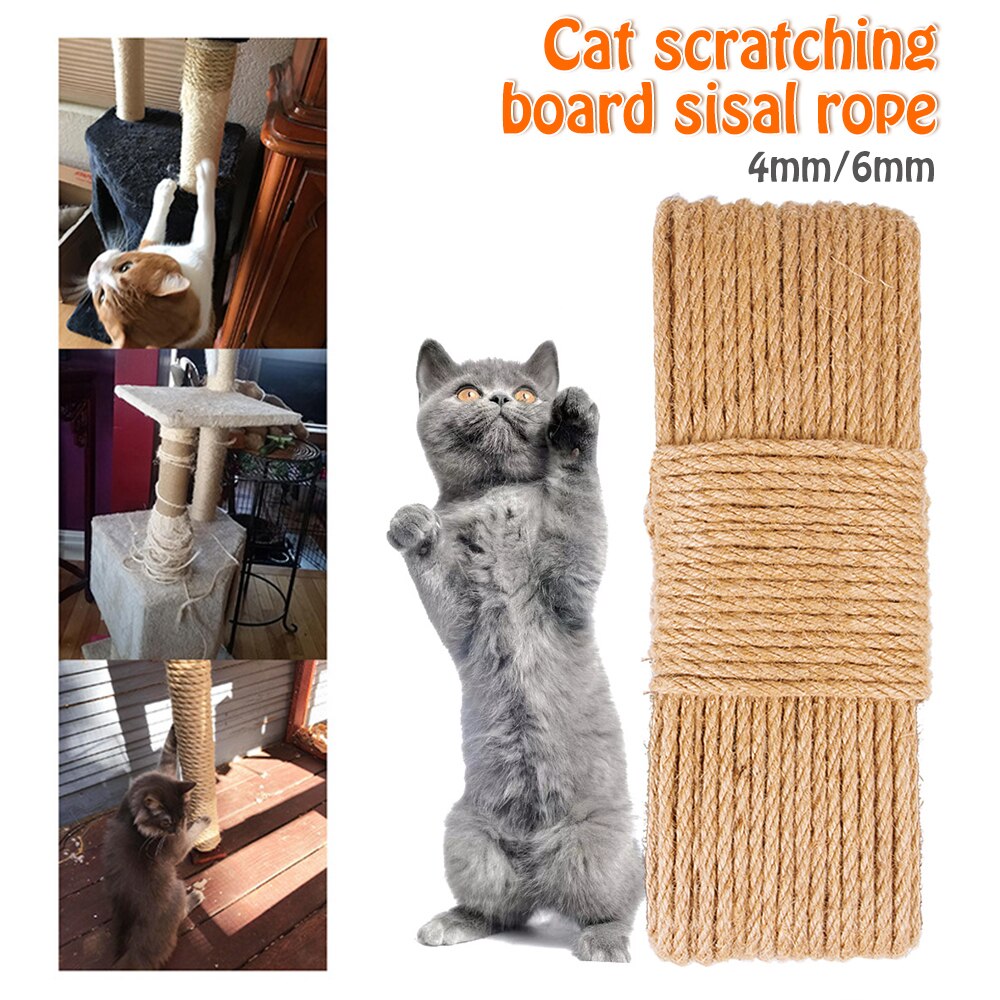 50M Natural Jute Rope Twine Rope DIY Handmade Craft for Wedding Wrapping Cords Thread, Cat Climbing Frame Pet Scratching