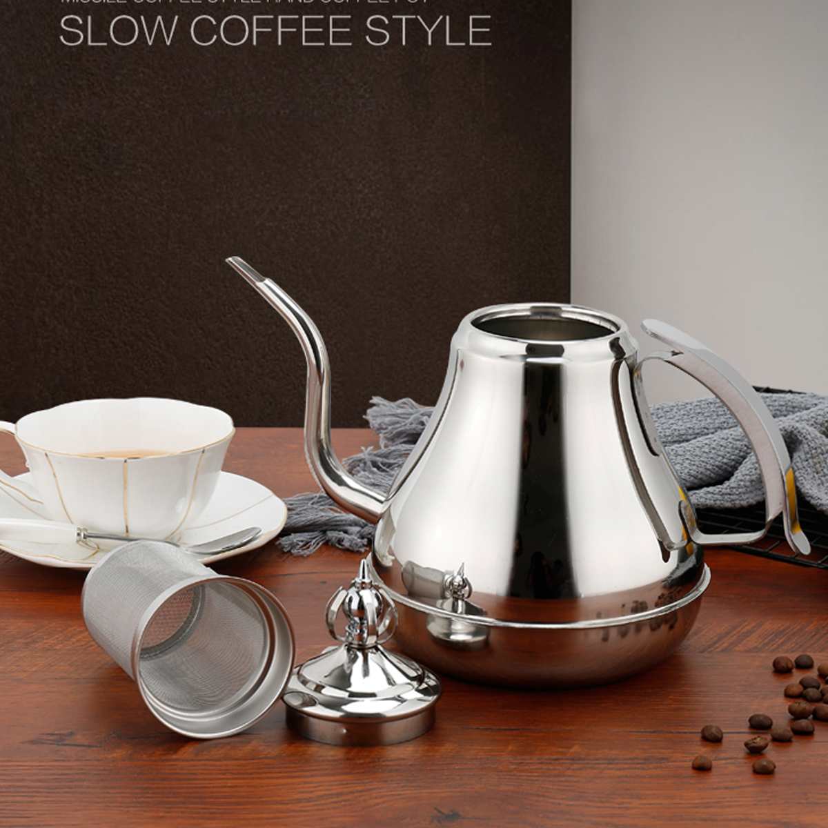 Tea Kettle Rust Resistant Stainless Steel Gas Electric Induction Stovetop Kettle Water Kettles Camping Teapot with Filter