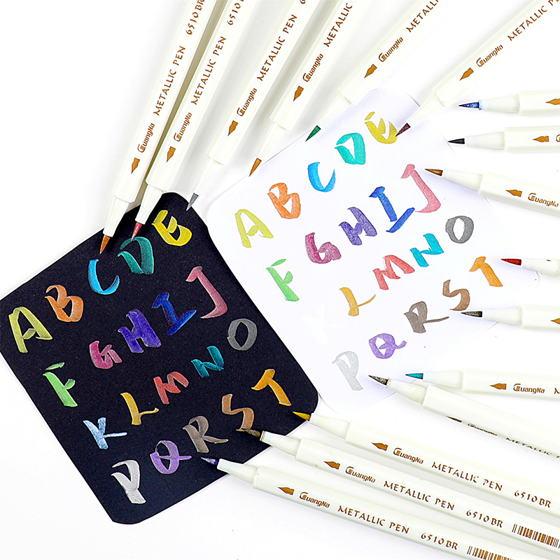Rotuladores coloridos respetuosos con el medio ambiente práctico álbum de fotos DIY Scrapbooking bolígrafo de Graffiti decorativo para tarjetas de Metal de cristal