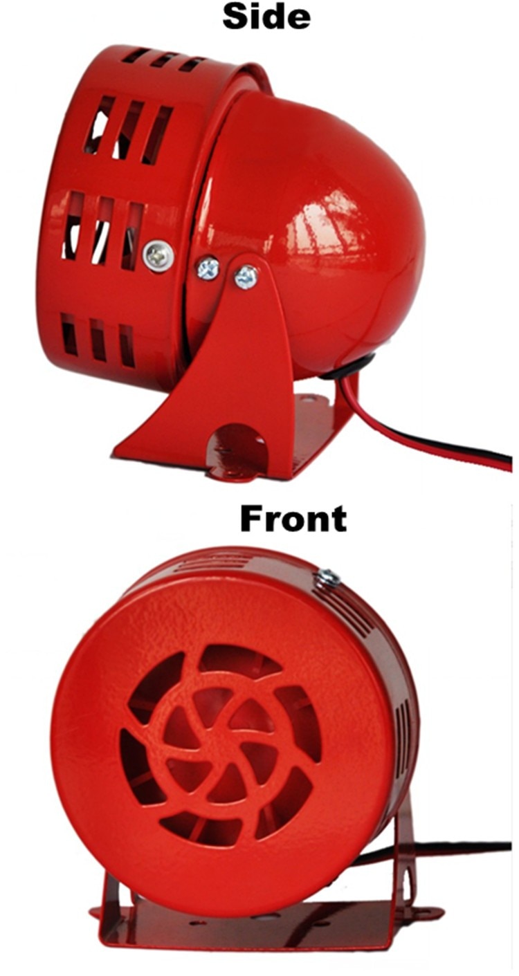 MS 190 Electronic Motor Buzzer 110dB DC12V Cold-rolled Plate Shell Material Buzzer Emergency Siren