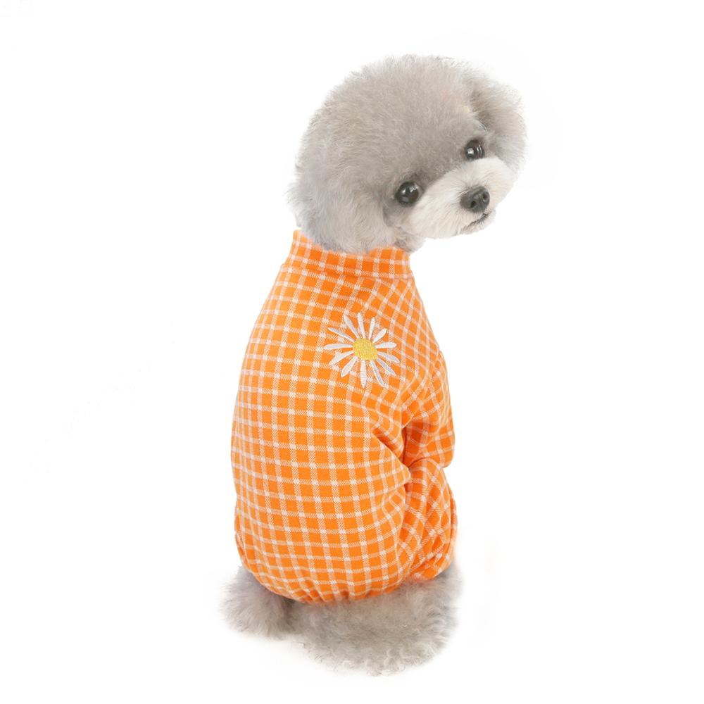 Mooie Kleine Honden Pyjama Vier Poten Honden Kat Kleding Puppy Jumpsuit Voor Hond Jas Voor Chihuahua Honden Plaid kleding