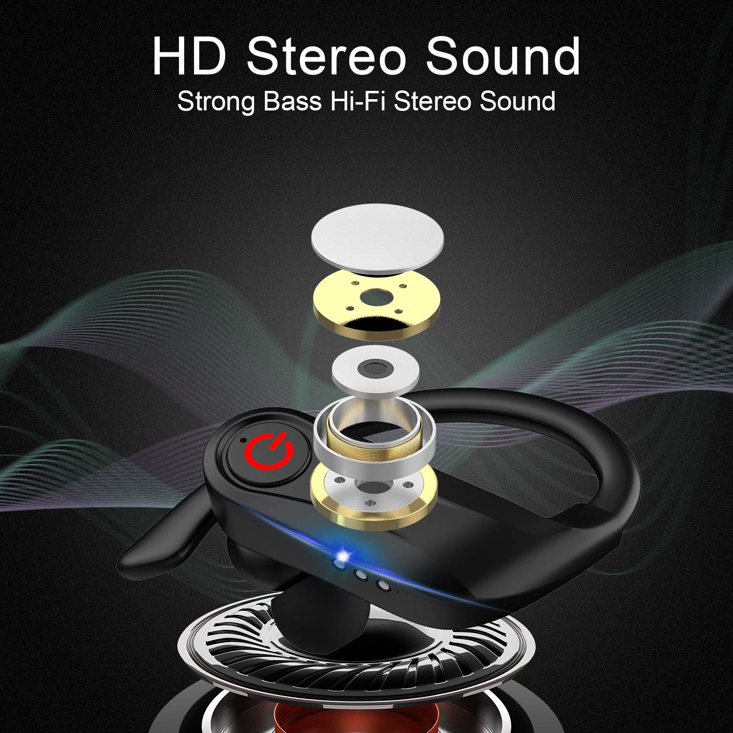 Draadloze Bluetooth 5.0 Hoofdtelefoon Voor Huawei P40 P30 P20 Honor V30 Nova 7 5Z Mate 20X30 40 Pro 5G Telefoons Oorhaak Oortelefoon