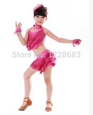 Robe à franges paillettes blanches pour filles, Costume de danse latine, robe Salsa blanche, ,