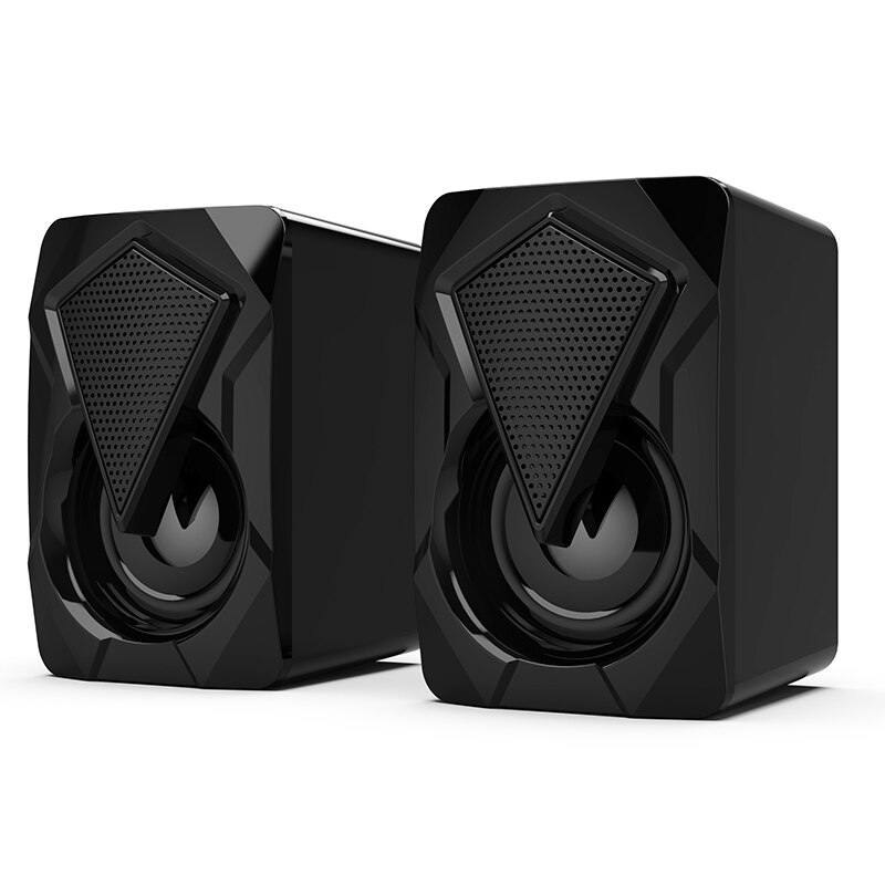 2Pcs Voor Desktop Computer Telefoon Stereo Subwoofer Speakers Bedrade Surround Sound Systeem Led Pc Audio Speakers Gaming Bass Speaker: Default Title