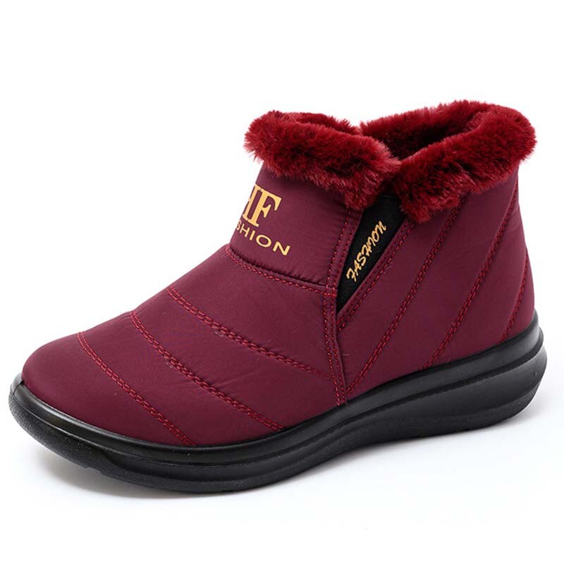 Damesschoenen laarzen dames winter dames enkellaarsjes damesschoenen instappers dames waterdichte laarzen dameslaarzen: Rood / 38