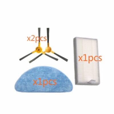 Accessoires de pièces de rechange pour aspirateur robot Proscenic 830P 820P, brosse principale latérale, filtre HEPA, serpillière: 4pcs