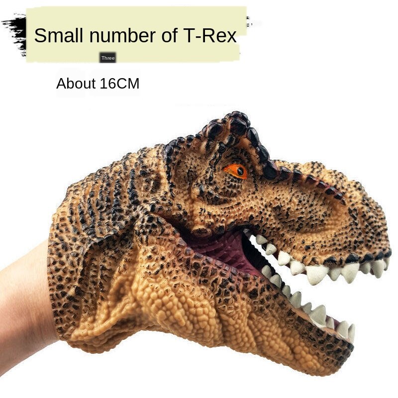 Dinosaur Hand Puppet Soft Vinyl Rubber Animal Head Hand Puppet Figure Toys Gloves For Children Model kids puppets: 2