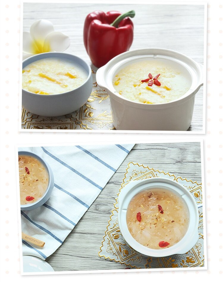 220V 600ML Home Electric Ceramic Stewing Cooker Automatic Multi Cooker Baby Food Cooking Machine