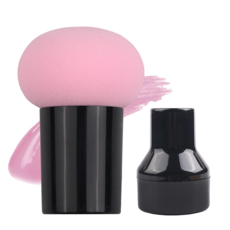 Esponja de maquillaje con forma de seta, esponja de maquillaje en polvo, corrector facial, base, cosmética, 1 unidad: Pink
