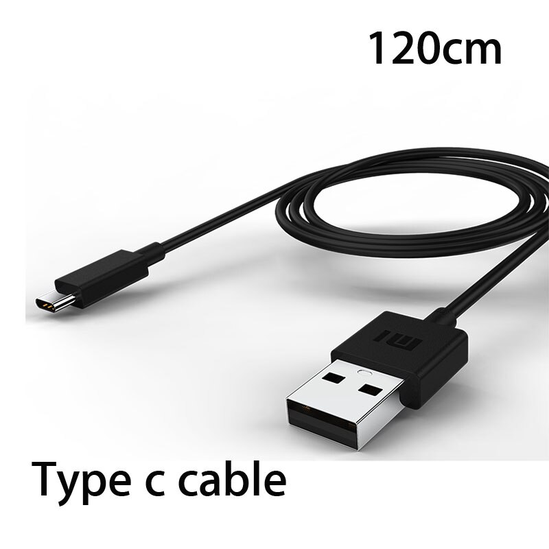 1.2m original xiaomi type c cable miicro usb for xiaomi black shark 2 3 mi 10 9t pocophone F2 mix 3 fast charge charger cable: Black Type C