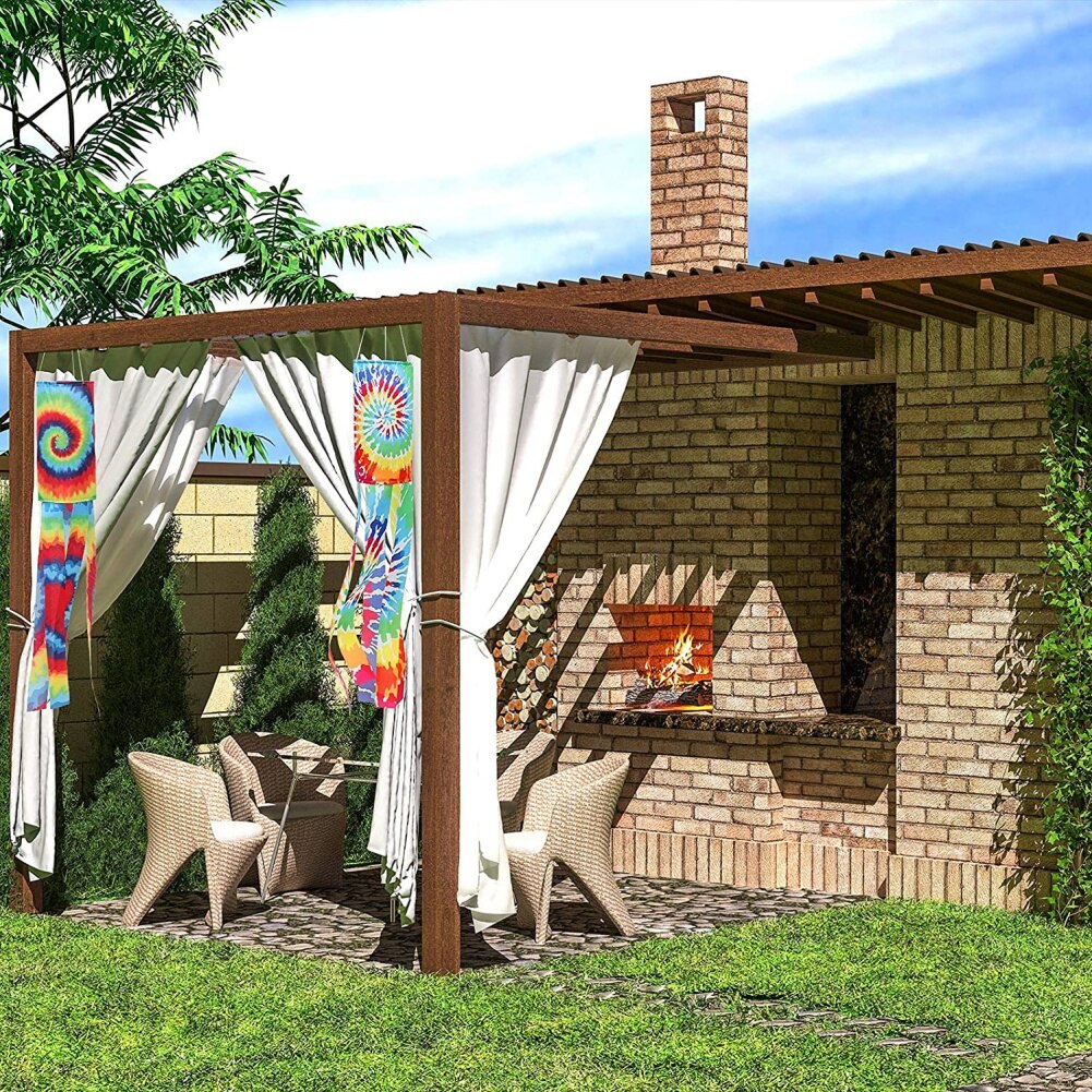 Bunte halloween-windsäcke, hängedekorationen, einzigartige Batik-windsäcke mit flaggenmuster für haus, garten, außendekoration, partyzubehör