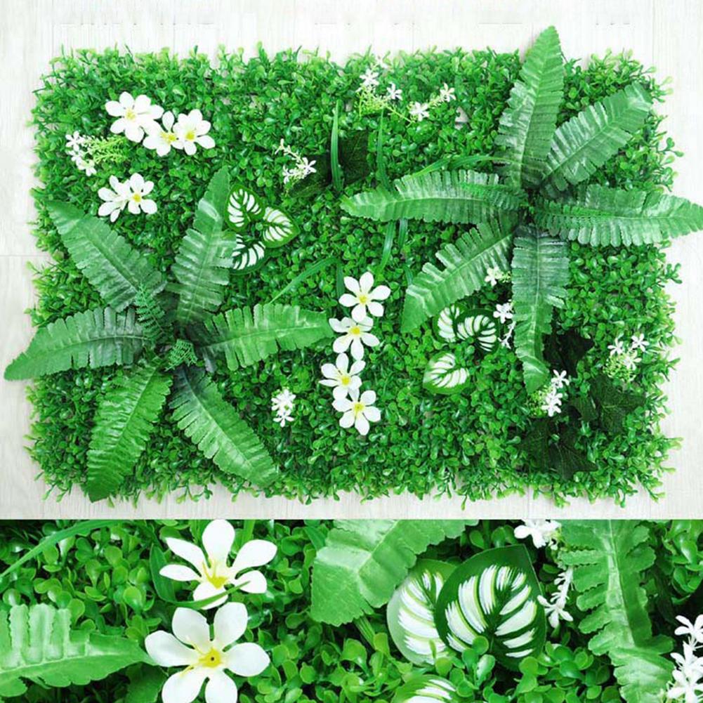 Artificial Leaf Hedge Board 40x60CM Plant Hedge Panel Noise Reduction UV Protected Privacy Fence Screen For Backyard Garden Deco