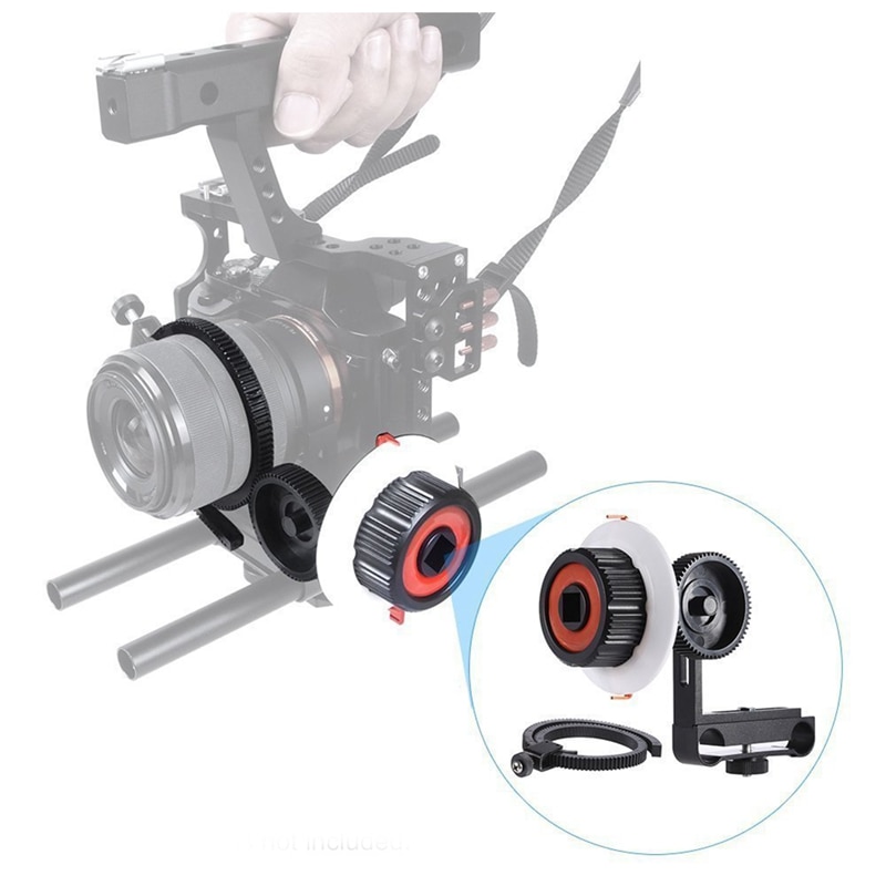 CS-F0 Follow Focus with Gear Ring Belt for (D)SLR Cameras Nikon Canon Sony DV/Camcorder/Film/Video Cameras Fit Lens Size from 52