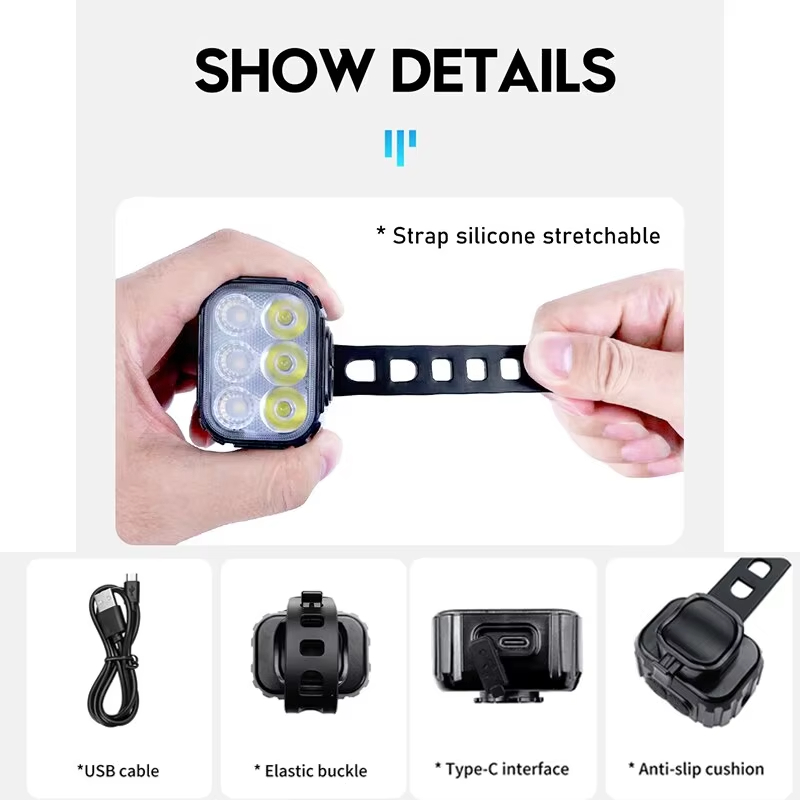 Bicycle Front Rear Lights USB Rechargeable Lamp LED Headlight Waterproof Taillight Portable Mountain Road Bicycle Accessories