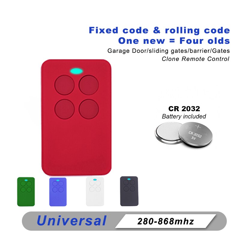 287mhz-868mhz Garage Door Remote Control Compatible AERF ALLMATIC CARDIN DOORMATI FADINI NOVOFERM Remote Control for Gate