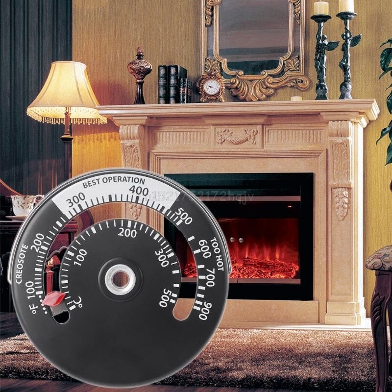 Kachelpijpthermometer houtkachel pelletkachel verbrandingsindicator verwarmingstemperatuurmeter houtkachel kachelpijpventilator thermometer  d05