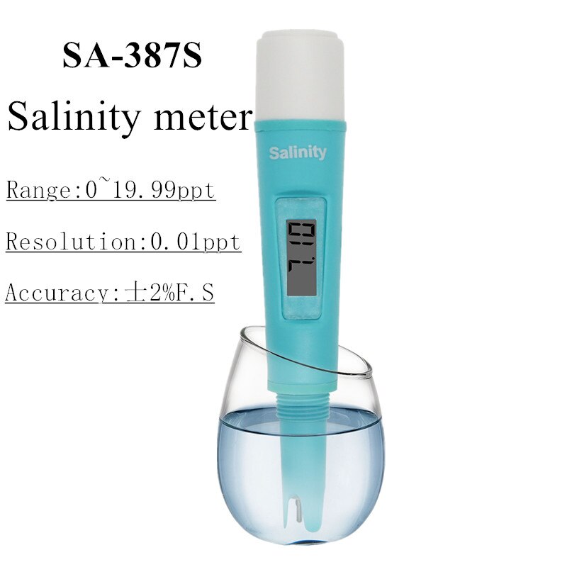 SA-387S Salinity meter Waterproof Salinometer Halometer Salt Gauge Salty Brine Seawater Food Salinity Tester with retail box