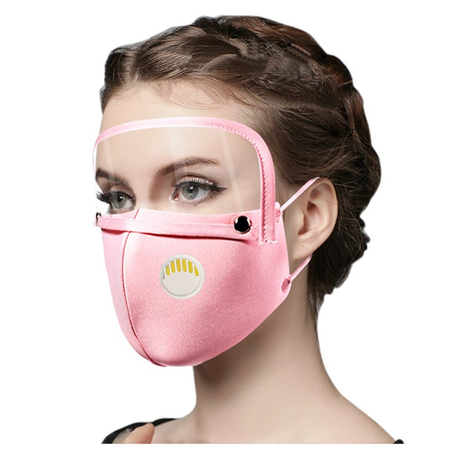 1pc adulto dustproof anti-fog reusável proteger a proteção facial com olhos destacáveis de secagem rápida para a proteção de rostos exteriores: PK