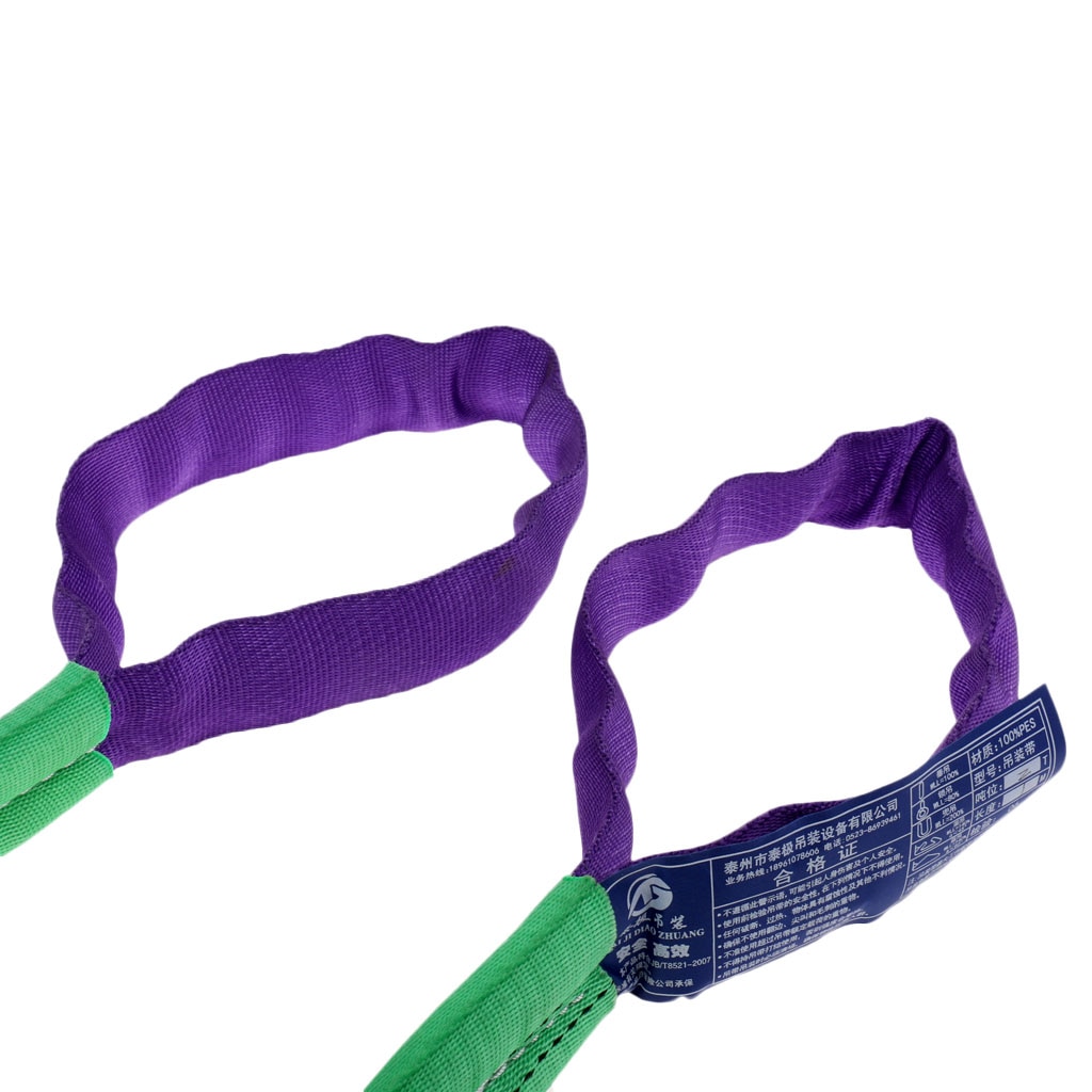 Sangle de levage ronde sans fin pour grue | 3,3 pieds