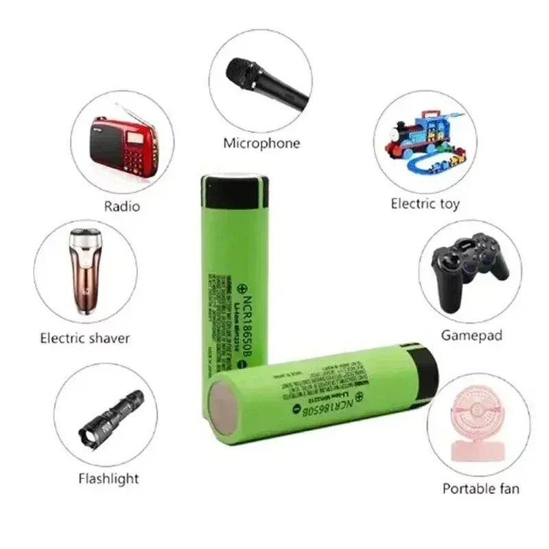 PURFIELD 18650 Akku 3,7 V 3400 mAh NCR18650B Akku für elektronische Zigarette für Power-Taschenlampenbatterien