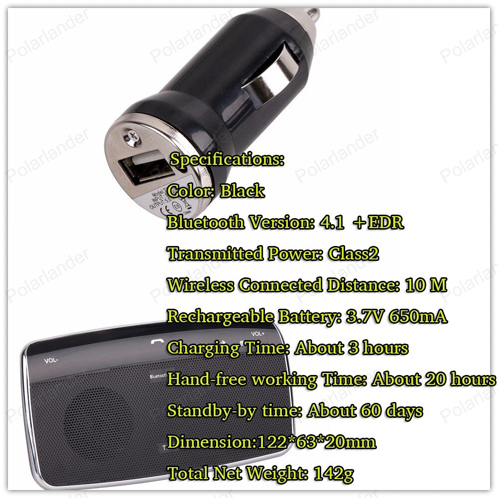 The Bluetooth V4.1+EDR Bluetooth hands-free car dragging sun visor Bluetooth hands-free intercom system Music Receiver