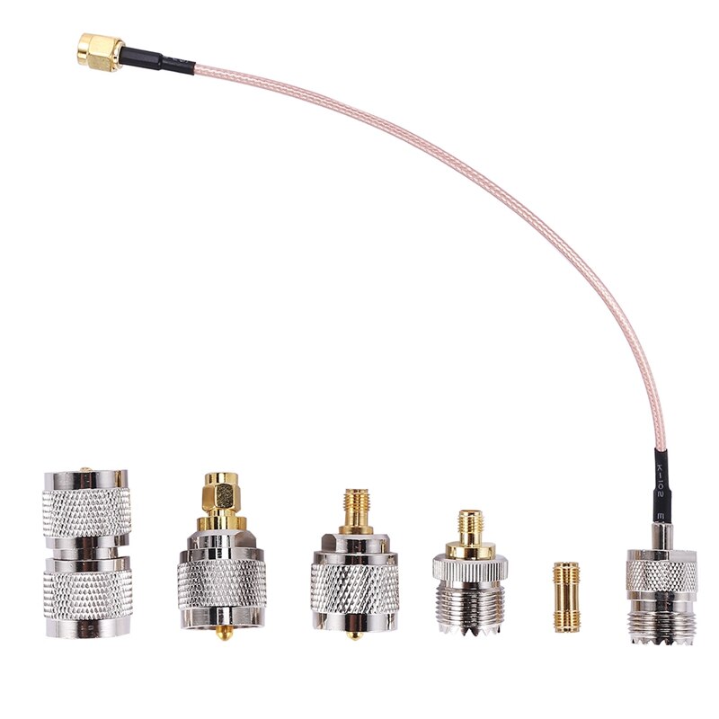 Sma-stecker auf  so239 rf koaxialkabel (7.8 zoll) mit 5 adaptersets, sma-auf-uhf-kabel, sma-auf-  so239/pl259 -adapterset