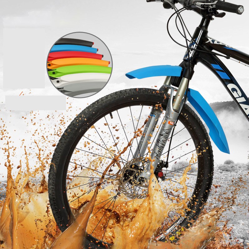 26 Inch Bike Fender Set with LED Taillight Flexible Front Rear Bicycle Mudguard Fenders Cycling Mud Guards Bicycle Wings