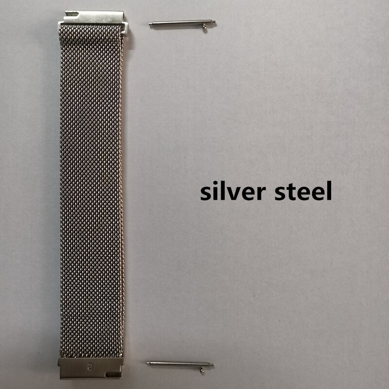 100% original strap 20mm width for smart watch P68 smart watch P70 smart watch P80 smart bracelet silicone strap steel strap: silver steel strap