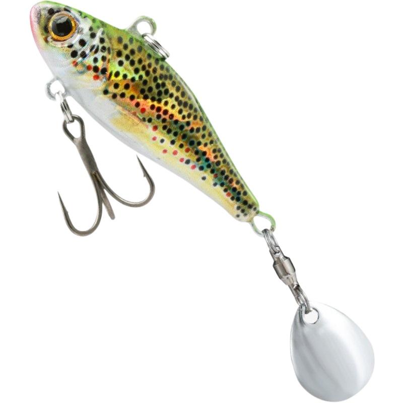 28g Tail Spinner Fishing Lure VIB Hard Bait 3D Realistic Scale Full Water Layer For Bass Shore Fishing Tackle Equipment: Red